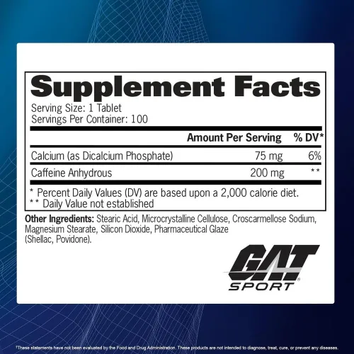 Vista 2 de GAT SPORT Metabolismo y rendimiento de la cafeína Essentials, 100 tabletas