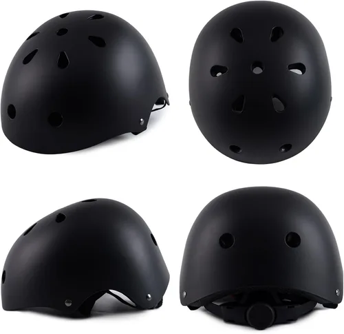 Vista 2 de Casco de bicicleta para niños pequeños, 2 tamaños ajustables, para niños y niñas, multideporte, ajustable, para scooter, bicicleta, monopatín