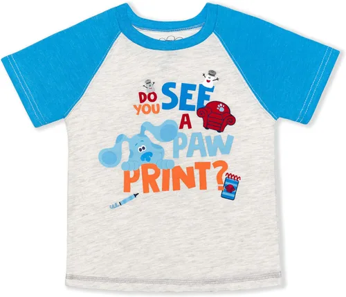 Vista 2 de Nickelodeon Blues Clues Boys T-Shirt and Jogger Pants Set for Toddlers GreyBlueWhite