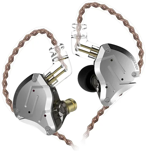 Vista 8 de KZ ZS10 Pro Monitor dentro del oído, Auriculares IEM con conductor híbrido 4BA+1DD, Auriculares HiFi para juegos con placa frontal de acero
