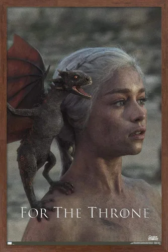 Vista 10 de Trends International Juego de tronos - Póster de pared Daenerys Targaryen, 14.725 x 22.375 pulgadas, versión enmarcada de madera de granero Versión