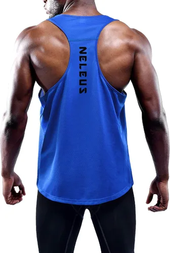 Vista 19 de NELEUS Camiseta sin mangas para hombre para entrenamiento, correr, gimnasio, atlética