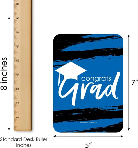 Vista 4 de Big Dot of Happiness Blue Grad - Best is Yet to Come - Tarjetas de bingo y marcadores - Juego de bingo en forma de fiesta de graduación azul real