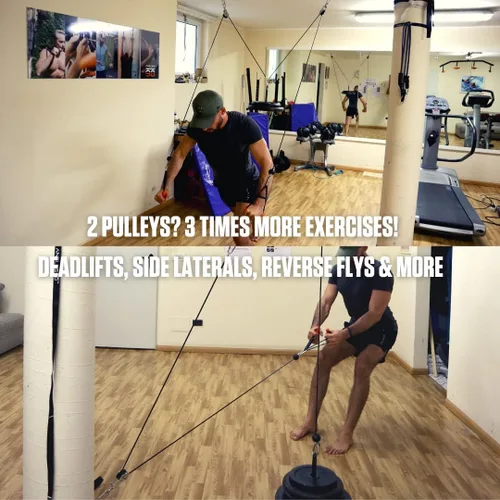Vista 4 de Polea de cable - Máquina LAT y sustituto de cable para entrenamientos de cuerpo completo con pesas