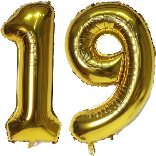 Vista 8 de Globos digitales dorados de 40 pulgadas, con número 10, globos de helio para decoraciones de fiesta de cumpleaños y suministros para decoración