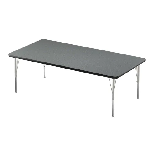 Vista 40 de Correll - Mesa rectangular de actividades para el aula de 30 x 60 pulgadas, altura ajustable (19-29 pulgadas), parte superior de granito gris, borde