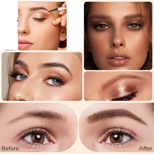 Vista 5 de Microblading - Lápiz de cejas con 4 puntas de tenedor, nuevo lápiz mágico para cejas 2026, lápiz de cejas preciso Microblading, lápiz de cejas
