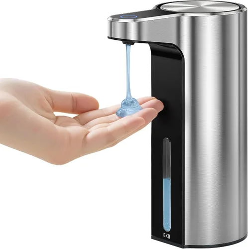 Vista 15 de EKO Aroma - Dispensador automático de jabón líquido de 9 onzas líquidas, recargable y resistente al agua para cocina y baño, con control de volumen