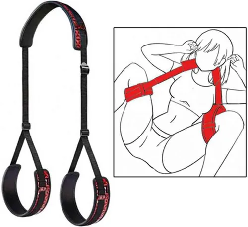 Vista 5 de Kit de sujeción de cama para parejas debajo de la cama King Bonage para piernas sexuales para adultos, correas de unión para barra de muñeca