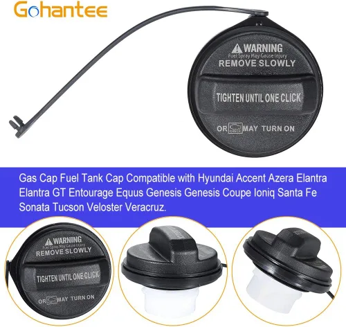 Vista 4 de Gohantee 31010-3L600 310103L600 - Tapa de gasolina para depósito de combustible, compatible con Hyundai-Accent Azera Elantra Elantra GT Entourage