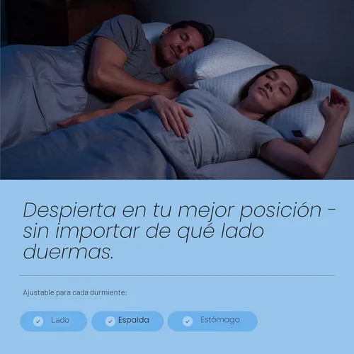 Vista 4 de DreamyBlue Almohada Signature con Loft Ajustable • Relleno de Espuma Viscoelástica Triturada • Alineación Neutra para Personas que Duermen de Lado