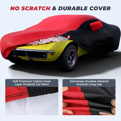 Vista 4 de KAKIT Funda impermeable para automóvil de ajuste personalizado para C3 Stingray 1968-1982, cubierta resistente a los rayos UV a prueba