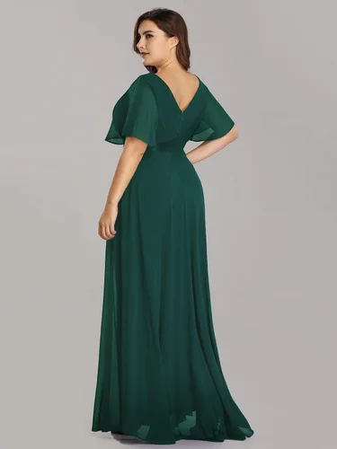 Vista 2 de Ever-Pretty 09890 Maxi vestido de fiesta de noche, con cuello en V doble, para mujer