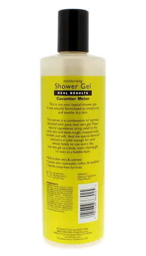 Vista 3 de ShiKai Gel de ducha hidratante - Pepino/Melón, 12 onzas (paquete de 2)