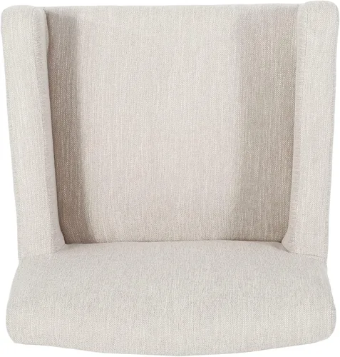 Vista 4 de Harper & Bright Designs Taburetes de bar beige, taburetes de bar de 26 pulgadas de altura de mostrador con respaldo para isla de cocina, sillas