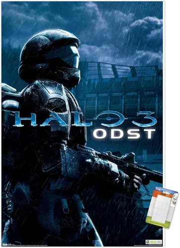 Vista 17 de Trends International aureola: ODST - Póster de pared de arte clave, 14.725 "x 22.375", versión enmarcada de madera de granero