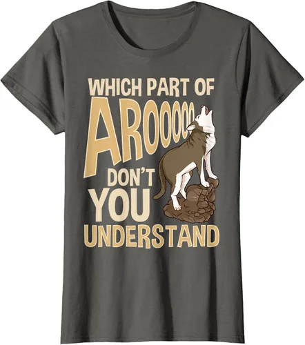 Vista 7 de What Part Of Aroooo Don't You Understand Husky - Camiseta para perro, Negro, S