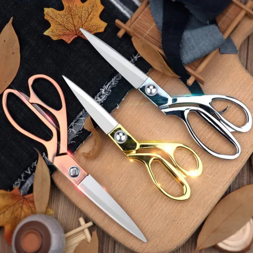 Vista 5 de Tijeras de corte de cinta de 10.5 pulgadas, tijeras de metal resistente para corte de cinta de ceremonia, tijeras profesionales para eventos Plata