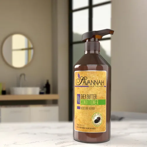 Vista 2 de Savannah Hair Therapy Acondicionador sin sulfato, acondicionador para cabello rizado, acondicionador natural para cabello, acondicionador de humedad