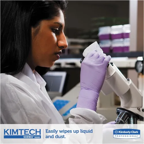 Vista 6 de Kimtech 34120 KIMWIPES Limpiaparabrisas delicados, 1 capa, 4 2/5 x 8 2/5, 280/caja, 30 cajas/cartón