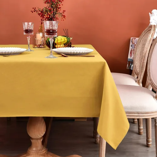 Vista 36 de MEANMOY Mantel cuadrado de poliéster lavable, resistente al agua y a las manchas, de 210 GSM, de 54 x 54 pulgadas, mantel de mesa rectangular sin