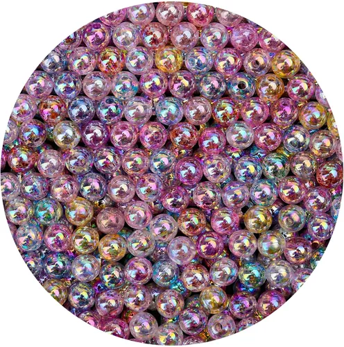 Vista 48 de BONNY BOXX 2000 piezas 4 mm cuentas redondas de acrílico de zafiro suave, bolas de plástico de chicle de burbujas, cuentas gruesas de bolas