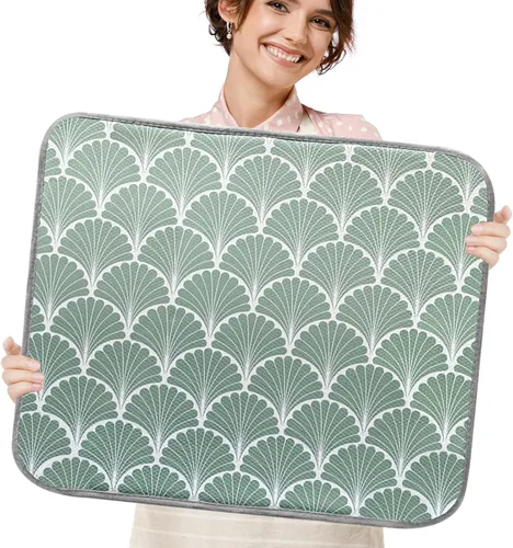 Vista 14 de SHIYUE Tapete de secado de platos para encimera de cocina, súper absorbente, decoración de cocina de primavera, tapete de secado de microfibra