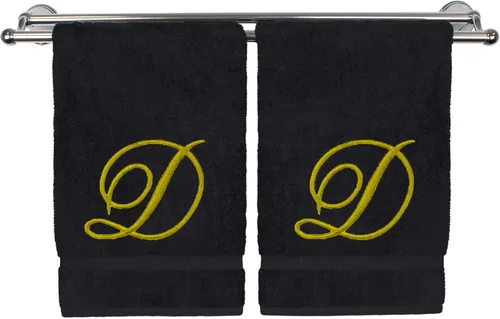 Vista 56 de Toalla de mano con monograma, regalo personalizado, 16 x 30 pulgadas, extra absorbente, 100% algodón turco, acabado de rizo suave, para baño, cocina