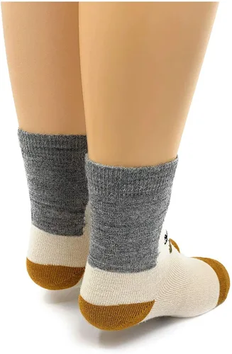 Vista 2 de WARRIOR ALPACA SOCKS - Calcetines de lana de alpaca para bebé, familia feliz, para adultos, adolescentes y niños