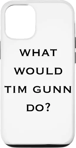 Vista 5 de iPhone 11 Making the Cut "What Would Tim Gunn Do" - Carcasa de texto negro