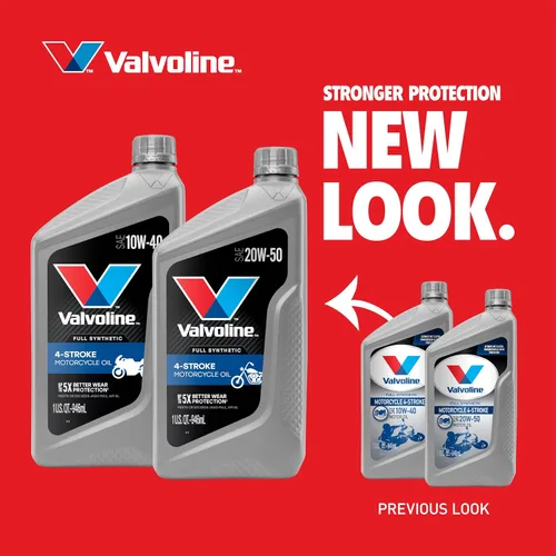 Vista 3 de Valvoline Aceite de motor sintético completo de 4 tiempos para motocicleta 10W-40, 1 cuarto de galón