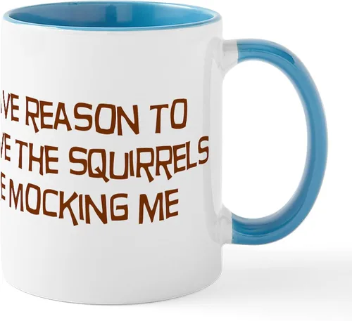 Vista 34 de CafePress Taza navideña de ardilla de 11 oz (11.0 fl oz) taza de café de cerámica