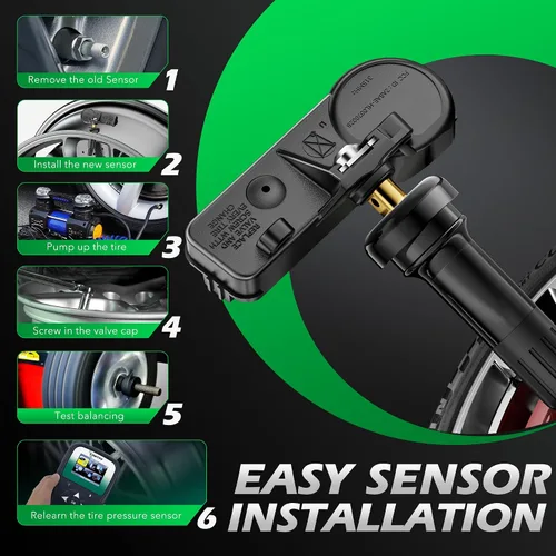 Vista 5 de CDWTPS Sensor TPMS para Ford F150, paquete de 4, sistema de monitor de presión de neumáticos 315MHZ para Ford F150 F250 F350 F450 F550, escape