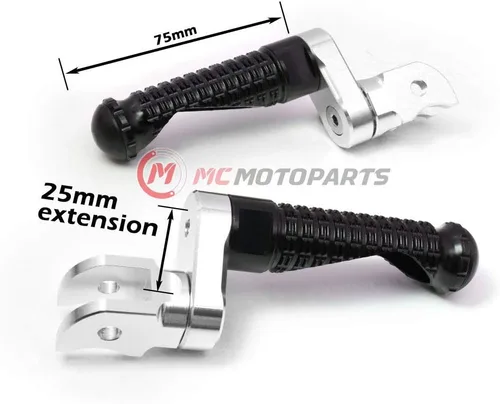 Vista 3 de MC MOTOPARTS MPRO - Pinzas de pie traseras antideslizantes de 0.984 in, color negro, compatibles con MT-09 MT-07 13-17 MT-09 Tracer YZF R3