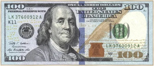 Vista 6 de Tapete largo y moderno con diseño de billetes de $100, tapete con respaldo de caucho antideslizante y lavable a máquina para pasillo, cocina