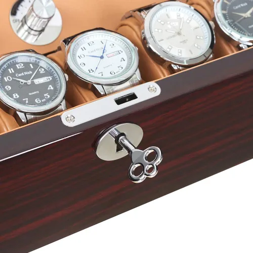 Vista 8 de JQUEEN 4 bobinas automáticas de reloj con 6 cajas de almacenamiento