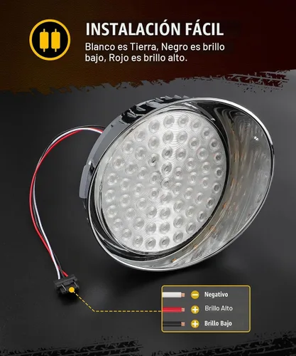 Vista 5 de Partsam 1 par de luces de circulación diurna de reemplazo para Freightliner Century 1996-2005, ámbar 61 LED/Lente transparente