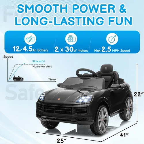 Vista 11 de Winado Porsche Cayenne - Coche eléctrico de 12 V con licencia para niños