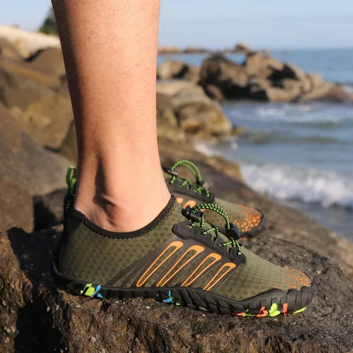 Vista 7 de MAYZERO Zapatos de agua para hombres y mujeres, zapatos de surf, playa, piscina, zapatos de punta ancha, senderismo, zapatos de agua, zapatillas