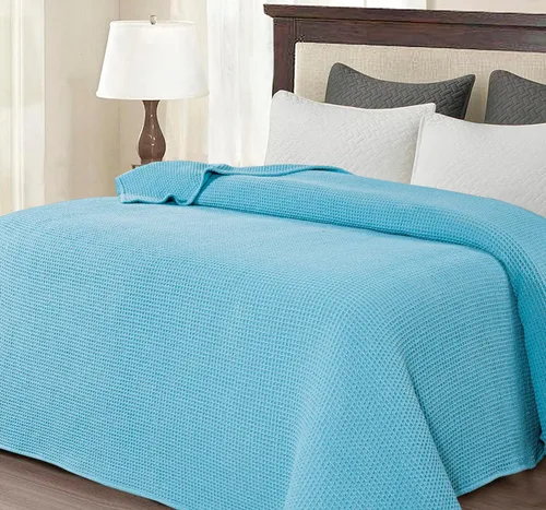 Vista 6 de Bed Bath & Home - Manta de 100% algodón, ligera y transpirable, buena para todas las estaciones, suave y acogedora.