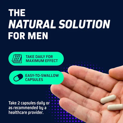 Vista 7 de Soporte doble para próstata y cabello para hombres – Saw Palmetto, beta-sitosterol, semillas de calabaza – Promueve la salud urinaria y el bloqueo