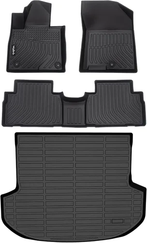 Vista 242 de Tapetes de piso para todo clima y forro de carga con respaldo para Chevrolet Suburban de 7 asientos 2021-2025 / GMC Yukon XL de 7 asientos