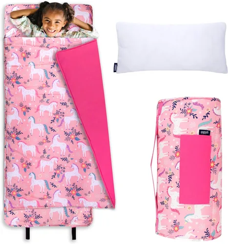 Vista 12 de Wildkin Alfombrilla para Siesta Infantil Original – Cómoda Alfombrilla para Dormir con Almohada, Ideal para Escuela y Viajes