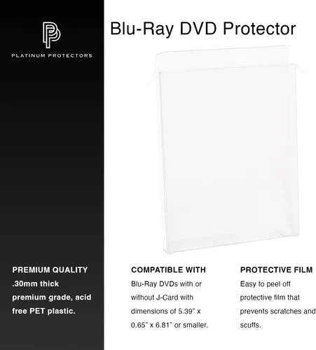 Vista 3 de Fundas protectoras compatibles con BLU-RAY con J-Card, Steelbooks, PS3, PS4, Xbox ONE (paquete de 10)