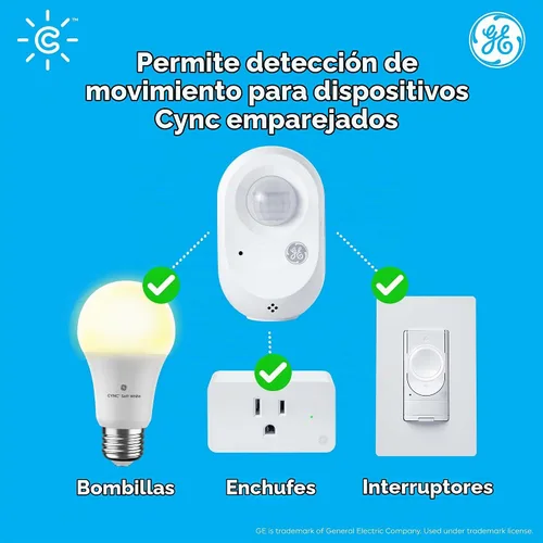 Vista 6 de GE CYNC Sensor de movimiento inteligente inalámbrico, alimentado por