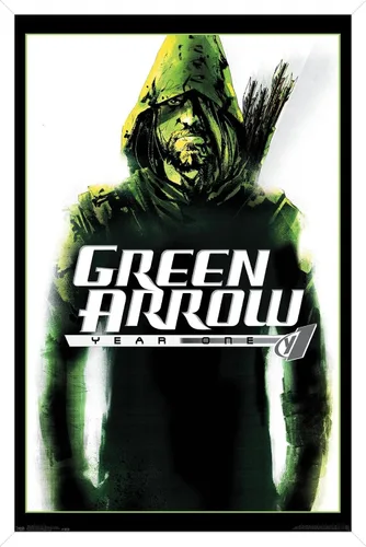 Vista 14 de Trends International DC Comics - Póster de pared con diseño de flecha verde, año uno, 14.725 x 22.375 pulgadas, versión enmarcada de madera