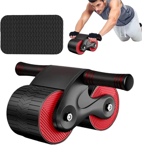 Vista 4 de Abdominales Dieta Músculos Abdominales Fitness Rueda Ab Slide Entrenamiento Rebote Automático Rueda Abdominal Rueda Para