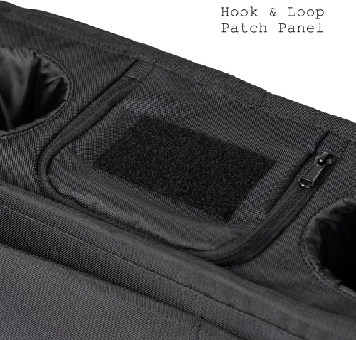 Vista 7 de Tactical Baby Gear Organizador de cochecito – Consola universal para padres con portavasos aislados, bolsillo refrigerador, teléfono frontal