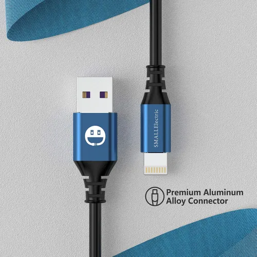 Vista 5 de SMALLElectric Paquete de 3 cargadores MFi para iPhone de 1 pie de cable Lightning corto Cable Lightning corto de 1 pie con certificación MFi