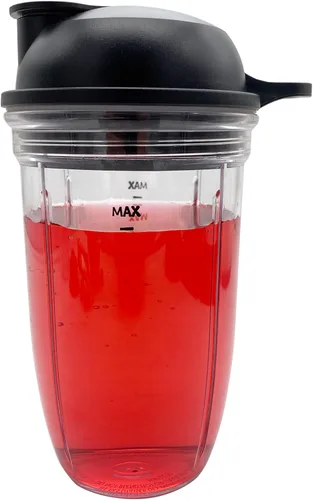 Vista 2 de Mezclador de repuesto con cuchilla extractora de fácil giro con taza de 18/24 onzas con tapa para llevar, compatible con NutriBullet Blender Combo